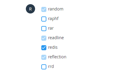 php extensions redis